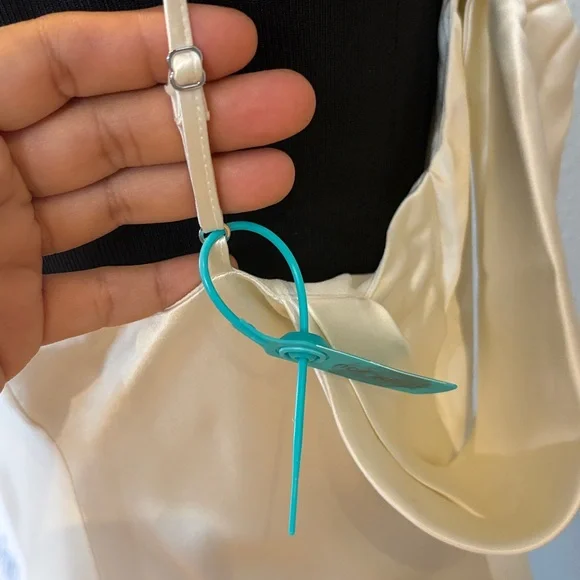 Reformation Ronda Silk Cowl Neck Wedding Maxi Dress Ivory White Size 10 NWT - Picture 11 of 17